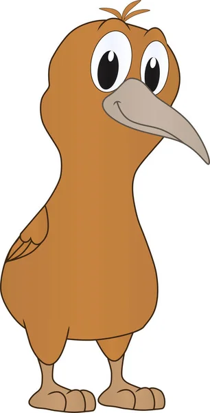 Oiseau Kiwi Sourit Heureux Accueillir Une Journée Ensoleillée Sentant Reconnaissant — Image vectorielle