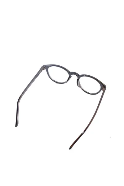 Isolation Glasses White Background Black Brown Eyeglass Frames Photo Front — Stock Photo, Image