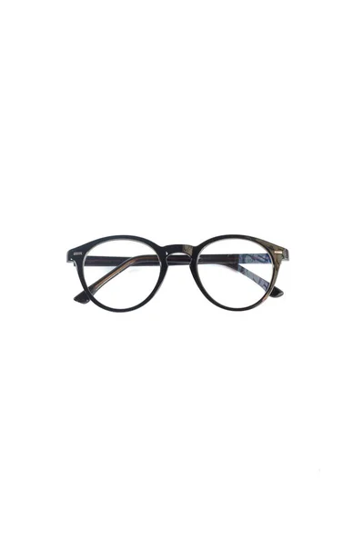 Verres Isolement Sur Fond Blanc Montures Lunettes Rondes Noires Sur — Photo