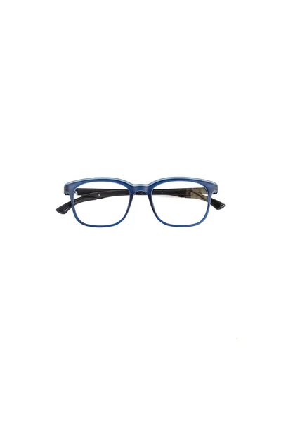 Verres Isolement Sur Fond Blanc Cadre Lunettes Carré Bleu Doff — Photo