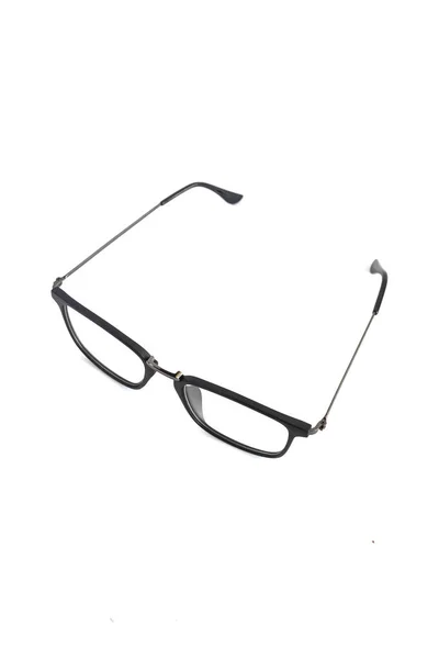 Okulary Izolacyjne Białym Tle Brązowa Kwadratowa Ramka Szkła Kwadratowa Ramka — Zdjęcie stockowe