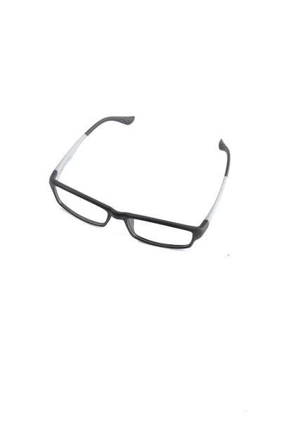 Occhiali Isolamento Sfondo Bianco Nero Grigio Combinazione Occhiali Quadrati Cornici — Foto Stock