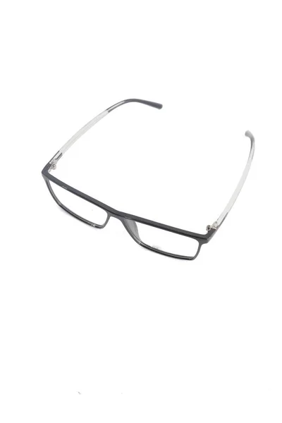 Izolační Brýle Bílém Pozadí Černé Hranaté Brýle Rámy Hranaté Brýle — Stock fotografie