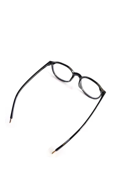 Preto Pentagonal Glasses Isolated Fundo Branco — Fotografia de Stock