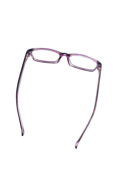 Purple Square Eyeglass Frame Side View Isolated White Backgroun — Stock Photo, Image