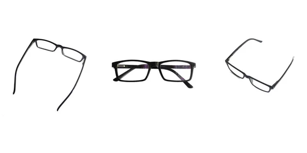 Black Square Glasses Photo Several Angles — Stock Photo, Image