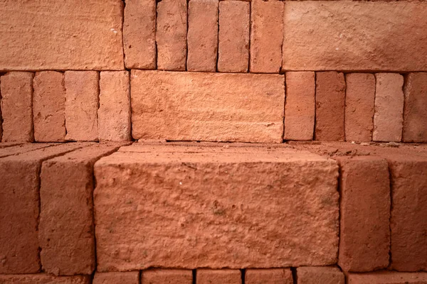 Pile of Red Brick. Red Bricks Pile Texture Backgroun