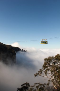 Teleferik bulutların üstünde