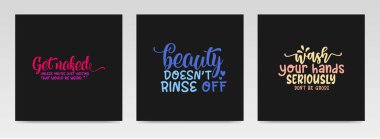 Tuvalet harfleri tipografi setinden alıntılar yapıyor. Grafik tasarım ögesi.