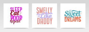 Sevimli bebek, tipografi setinden alıntılar yapıyor. Grafik tasarım ögesi.