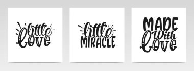 Sevimli bebek, tipografi setinden alıntılar yapıyor. Grafik tasarım ögesi.