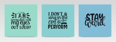 Komik alıntılar harf tipografisi çizimi. Grafik tasarım ögesi.