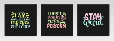 Komik alıntılar harf tipografisi çizimi. Grafik tasarım ögesi.