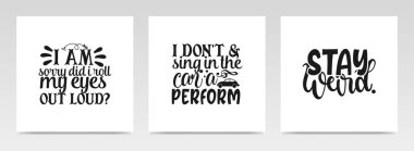 Komik alıntılar harf tipografisi çizimi. Grafik tasarım ögesi.