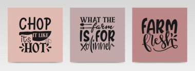 Mutfak harf tipografisi örnekleme setinden alıntılar yapıyor. Grafik tasarım ögesi.