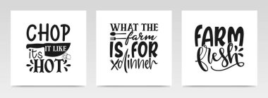 Mutfak harf tipografisi örnekleme setinden alıntılar yapıyor. Grafik tasarım ögesi.