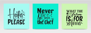 Mutfak harf tipografisi örnekleme setinden alıntılar yapıyor. Grafik tasarım ögesi.