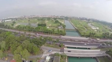 Singapur Doğu sahili Parkı havadan görünümü