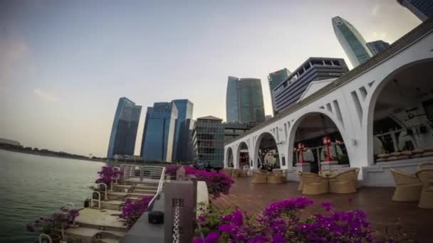 Σιγκαπούρη Marina Bay Timelapse στρώνει με άμμο — Αρχείο Βίντεο