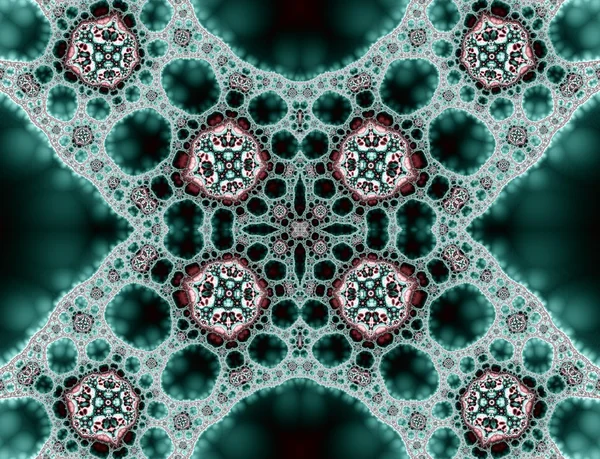 Geometric symmetrical fractal background — Stock Photo, Image