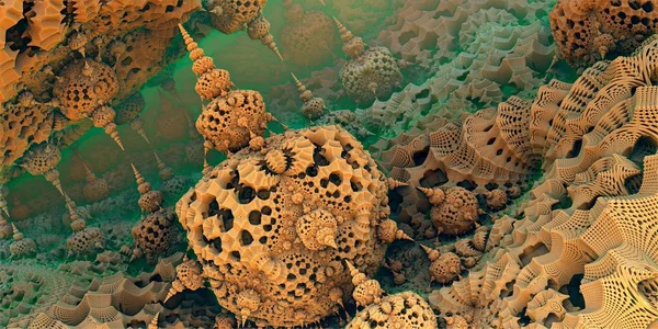 Fraktal oluşturulan peyzaj