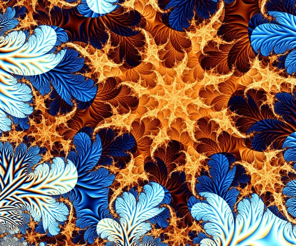 Obra de arte fractal. Para diseño gráfico.Arte generativo . — Foto de Stock