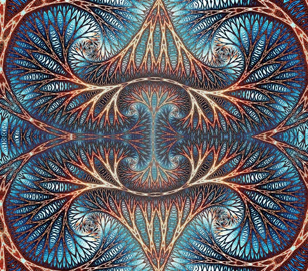 Fractal sanat. Grafik tasarım deseni için. Generatif sanat.