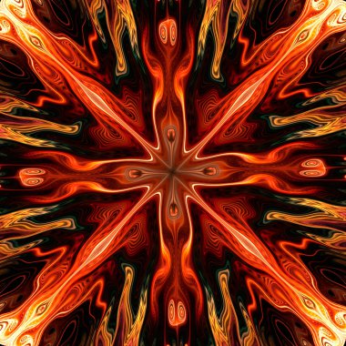 Fraktal alev kare arka plan