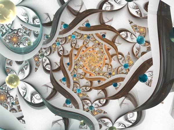 Fraktal arka plan (beyaz spiral)