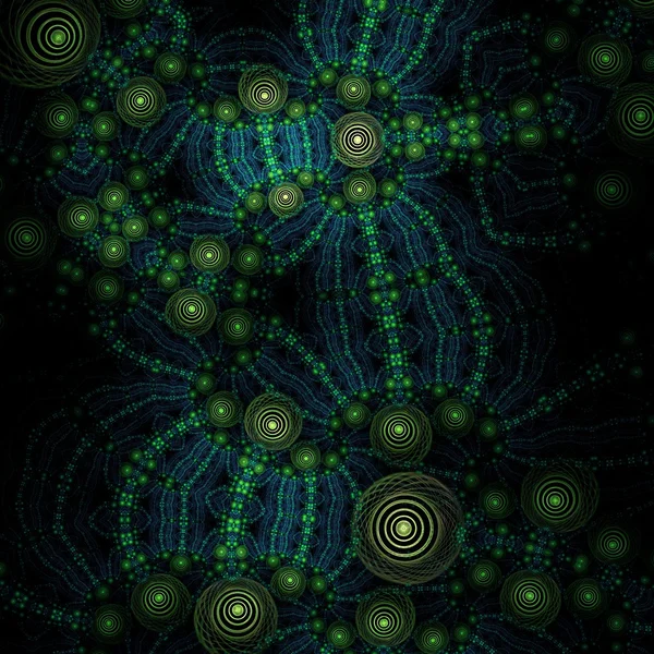 Fraktal mavi hücre arka planı