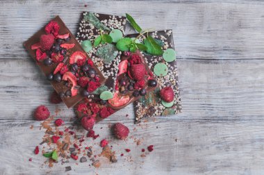 Karoları kırık bir zarif el yapımı çikolata