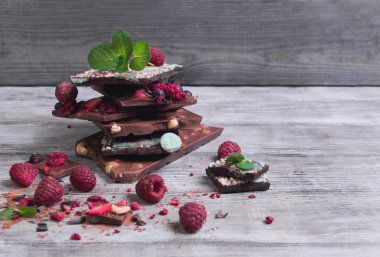 Karoları kırık bir zarif el yapımı çikolata