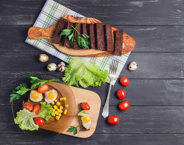 Lunch with croutons — Stock Photo, Image