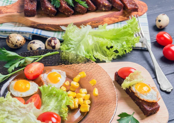 Lunch with croutons — Stock Photo, Image