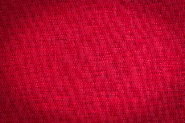 Red fabric closeup flax — Stock Photo, Image