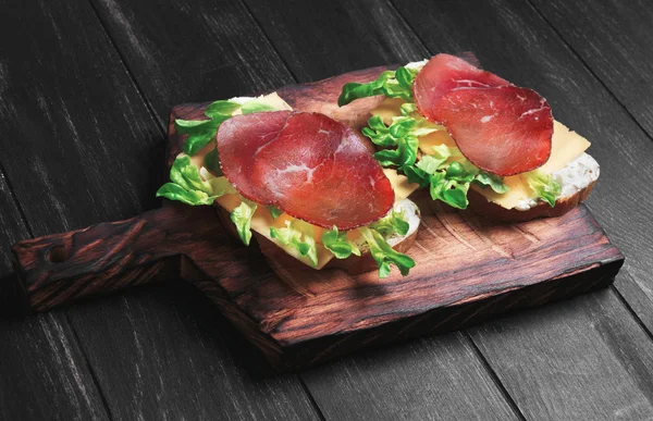 Zwei Sandwiches Essen Foto — Stockfoto