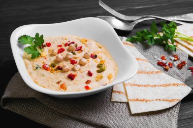 Humus yemek fotoğrafı.