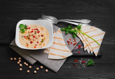 Humus yemek fotoğrafı.