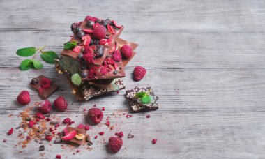 Karoları kırık bir zarif el yapımı çikolata