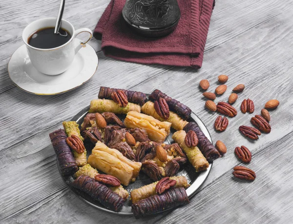 Baklava walnut food photo — стокове фото