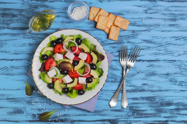 Vegetarian meal salad of avocado — Stock Photo, Image