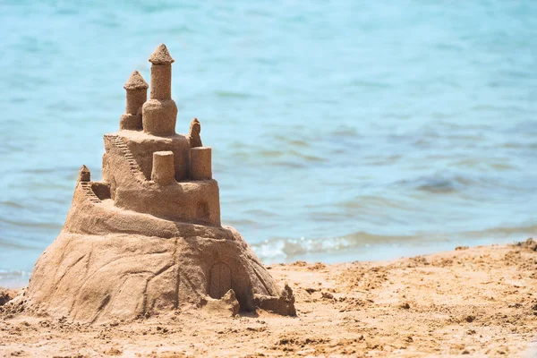 Built House sand castle — Stock Photo, Image