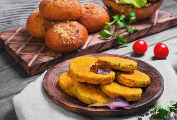 Vegetarian food vegetable cutlets — Stock Photo, Image