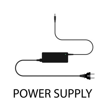 Dizüstü bilgisayar ve güç kaynağı