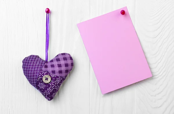 Fabric heart holyday — Stock Photo, Image