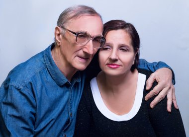 Elderly couple husband and wife