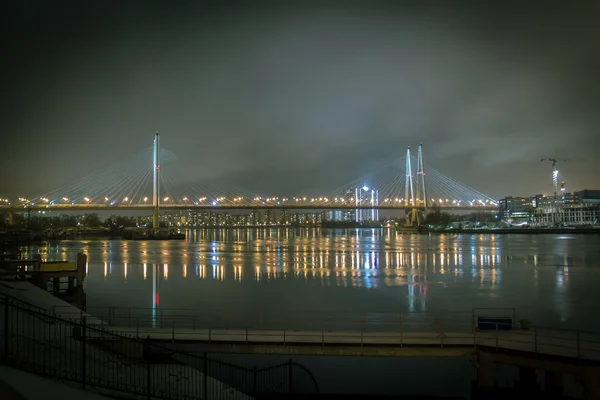 Pont à câble, Saint-Pétersbourg, Russie — Photo