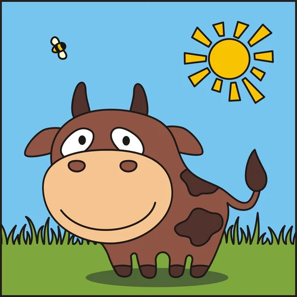 Lustige Kuh — Stockvektor