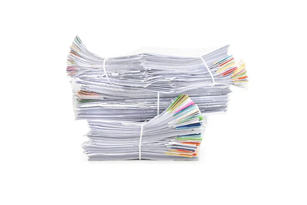 Stack Documents Isolated White Background — Stock Photo, Image