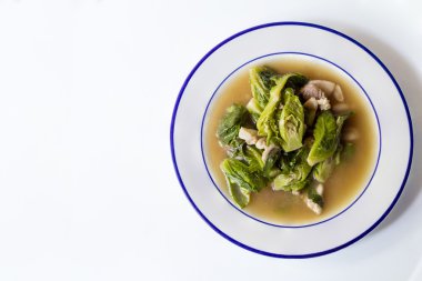 Fried marul domuz eti ile